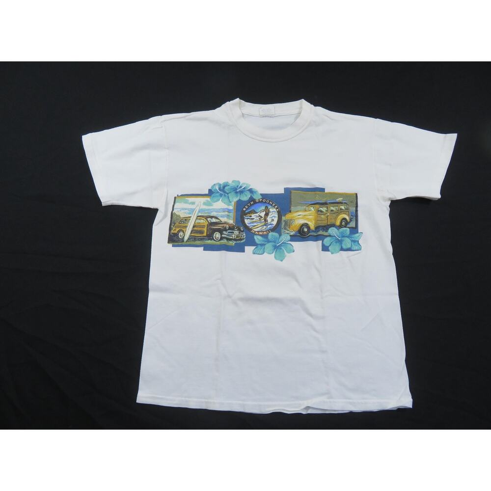 Reyn Spooner T-shirt, Double Sided, Hawaiian Surfer Graphic Sz L